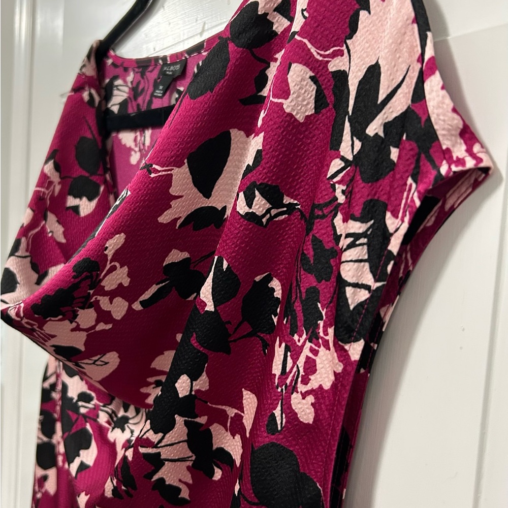 Talbots Satin Cowl-Neck Shell Silhouette Roses - Picture 5 of 10